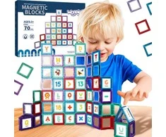 Magnetinis edukacinis konstruktorius su skaičiais WOOPIE 70vnt