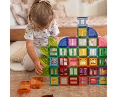 Woopie Magnetiniai Konstruktoriai 3D Edukacinis Rinkinys Pilis 100vnt.