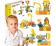 Magnetinis konstruktorius WOOPIE 3D transporto priemonių rinkinys