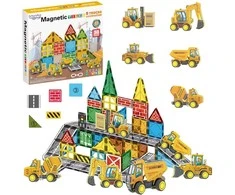 WOOPIE Magnetinis Konstruktorius su Statybiniais Automobiliais 30vnt