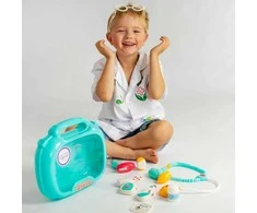 Woopie Medicinos rinkinys Mažas gydytojas su lagaminu Šviesa Garso + Akc.