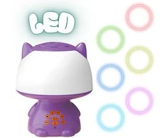 Woopie Multifunkcinė Lempa RGB Garsiakalbis Bluetooth Karaoke Moduliatorius Violetinė