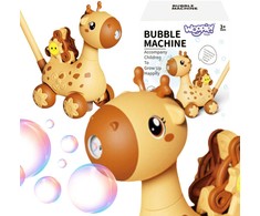 WOOPIE Giraffe Pusher 2-in-1 Bubble Machine for Kids