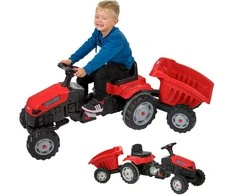WOOPIE Farmer GoTrac MAXI Pedal Tractor with Silent Wheel Trailer