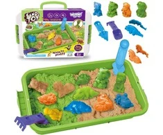 Woopie Kinetinis Smėlis 1,5kg XXL ZOO Safari Rinkinys su Formelėmis
