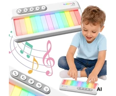 WOOPIE Rainbow Touch pianinas su foniniu apšvietimu ir mokymosi režimu 3+