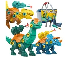 WOOPIE Dinozaurų Konstrukcinis Rinkinys 3 vnt. su Vitu ir Atsuktuvu