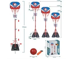 WOOPIE Krepšinio rinkinys reguliuojamu aukščiu 90-170cm su kamuoliu