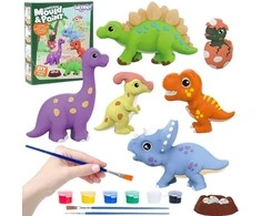 WOOPIE Kurybinis Rinkinys - Dinozaurų Figūrų Liejimas ir Dažymas