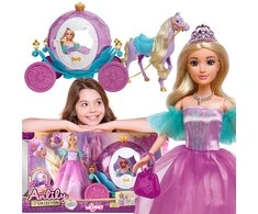 Lėlių rinkinys princesė Lily ir karieta WOOPIE ROYAL