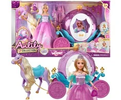 Lėlių rinkinys princesė Lily ir karieta WOOPIE ROYAL