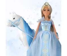 Lėlių rinkinys Ledo princesė Lily ir šviečianti karieta WOOPIE ROYAL