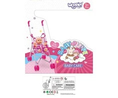 WOOPIE ROYAL lėlė kūdikiui su auklės vežimėliu + maitinimo rinkiniu