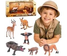 WOOPIE Safari laukinių gyvūnų figūrėlių rinkinys 6 vnt.