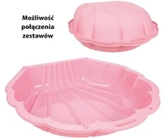 WOOPIE vaikiškas baseinas, smėlio dėžė, rožinė kriauklė