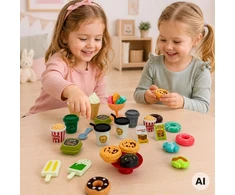 WOOPIE Set of Sweets, Desserts, Ice Creams for Playing in a Cafe Shop 30 pcs