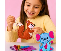 Woopie SEWING KIT FOR KIDS DIY FELT Keychains Animals