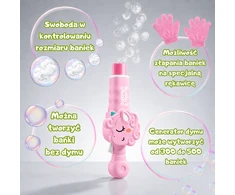 WOOPIE Smoke Bubble Gun Unicorn Fog Bubble Machine Rechargeable
