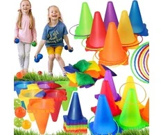 Woopie Gamybos 3in1 Žaidimų Rinkinys Laukui - Pachołkai, Žiedai, Maišeliai