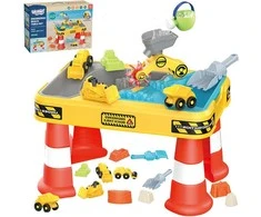 WOOPIE 53170 Vandens stalas 2in1 smėlio dėžės statybvietė + 4 automobiliai 12vnt.
