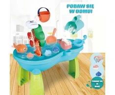 WOOPIE Vandens stalas 2in1 smėlio dėžė Krioklys, 10 priedų