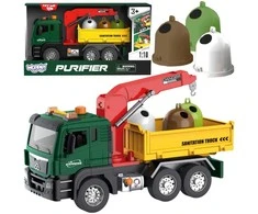 WOOPIE Atliekų Vagonas su Craneliu - Interaktyvus Automobilis 1:10