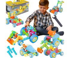 WOOPIE 6-in-1 STEM Vehicle Building Block Set