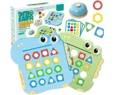 Dėlionė WOOPIE Montessori Dinosaur Puzzle Match Shapes Skill Game