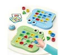WOOPIE Žaidimas Montessori Dinozauras - Formų Atitikimo Žaidimas