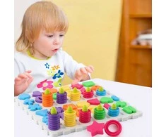 WOOPIE Montessori dėlionė–rūšiuoklis protinė mankšta 139vnt