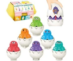 WOOPIE 54146Montessori Sorter Dėlionės Rungtynės Formos Juokingi Viščiukai Kiaušiniai 6vnt