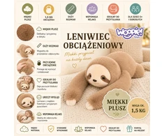 WOOPIE Weighted Plush Sloth Anti-Stress Sensory Heavy Bear Cuddly Toy 65cm 1500g