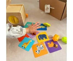 WOOPIE Žalias Montessori edukacinė dėžė 7in1