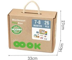 Montessori edukacinis rinkinys WOOPIE Žalias XXL 6in1 7–8 mėn