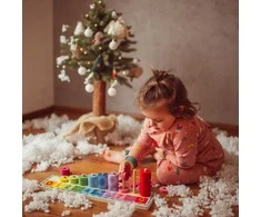 Medinė dėlionė skaičiavimui WOOPIE Žalias Montessori