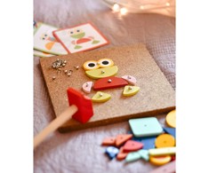 WOOPIE Žalias Wooden Nailing Hammer Puzzle 20 Patterns 82 Pieces FSC Certified