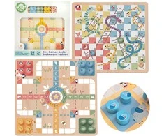 Medinis stalo žaidimų rinkinys Ludo Woopie Žalias