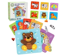 Woopie Medinė Dėlionė Žvėreliai Montessori FSC