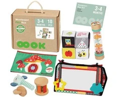 Montessori edukacinis rinkinys WOOPIE Žalias XXL 6in1