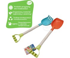 WOOPIE Smėlio rinkinys Šakutė ir Kastuvas 51 cm Ekologiška Biodegraduojama Medžiaga