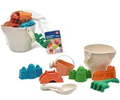 WOOPIE Smėlio rinkinys kibire 8 vnt. BIODEGRADABLE ORGANIC MATERIAL