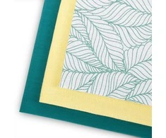 AmeliaHome Medvilninės virtuvinės šluostės turkio ir geltonos, 3 vnt., 50×70 cm