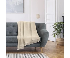 AmeliaHome Kreminės spalvos antklodė FRANSE 150×200