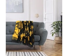 AmeliaHome Juoda lovatiesė su gepardo raštu 150 x 200 cm