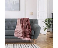 AmeliaHome Rožinis pledas ZARIA Twisty, 150 x 200 cm