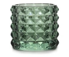 AmeliaHome CANDLEHOLDDER/AH/MALAGA/BOTTLEGREEN/7X6,5
