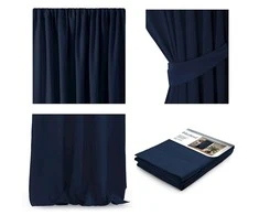 AmeliaHome Užuolaida užtamsinanti klostėmis 140×270 cm tamsiai mėlyna CURT