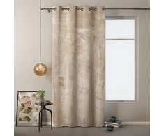 Naktinė užuolaida su žiedais AmeliaHome VELVET 140X245 cm, 1 vnt., spalva: kreminė