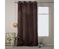 Naktinė užuolaida su žiedais AmeliaHome VELVET 140X270 cm, 1 vnt., spalva: tamsiai ruda