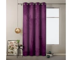Naktinė užuolaida su žiedais AmeliaHome VELVET 140X245 cm, 1 vnt., spalva: slyvų